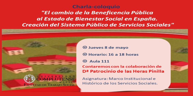 Invitación a la  Charla – Coloquio impartida por Dª Patrocinio de las Heras Pinilla